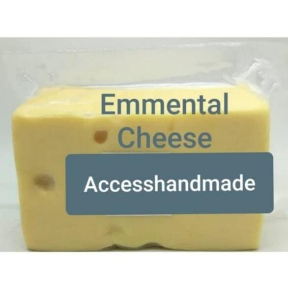 

EMENTAL SWISS CHEESE KEJU EMMENTAL SEMI HARD SOFT DELI 250GR TERMURAH