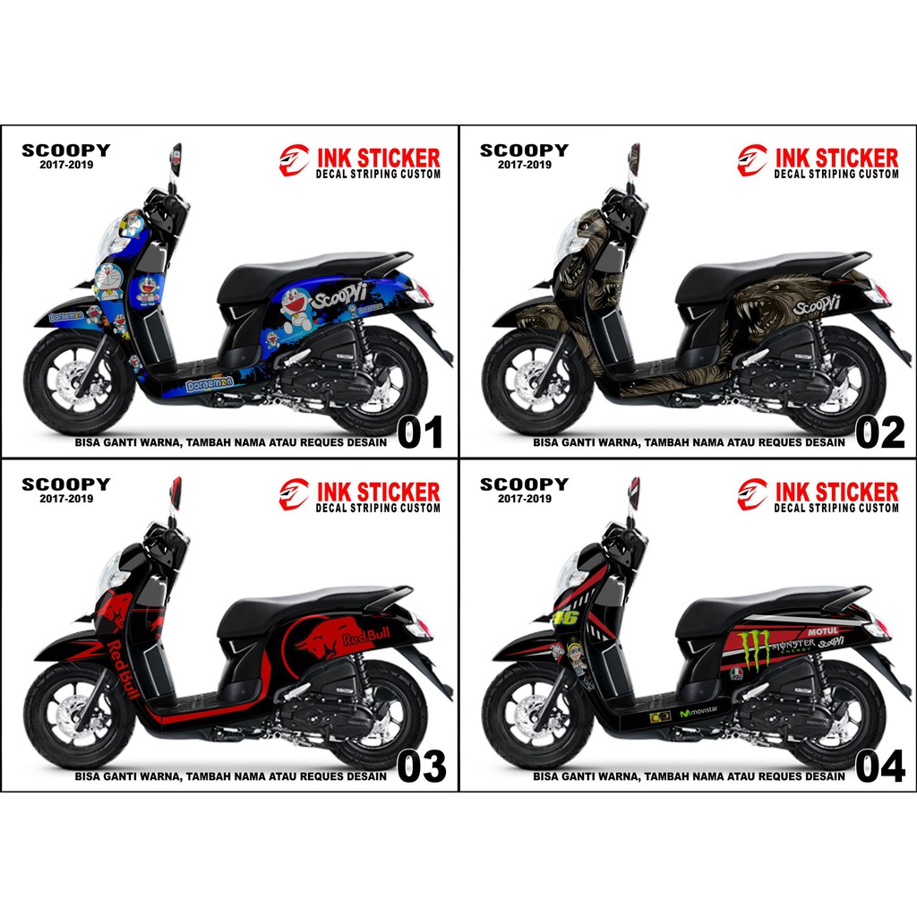 Sticker Decal Scoopy F1 ESP Desain 01-28