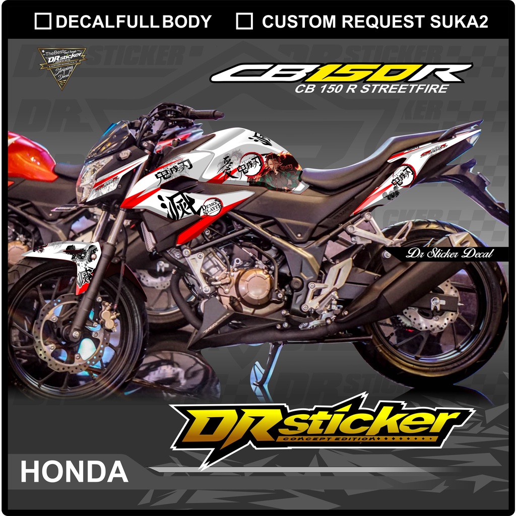 Decal Sticker Full Body Cb150R Street Fire 2019 V3 Ful blok - Dekal Cb150R New Desain Kimetsu
