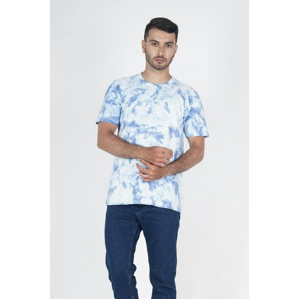 Houseofcuff Kaos Tie Dye Polos Kaos Luntur Polos Biru