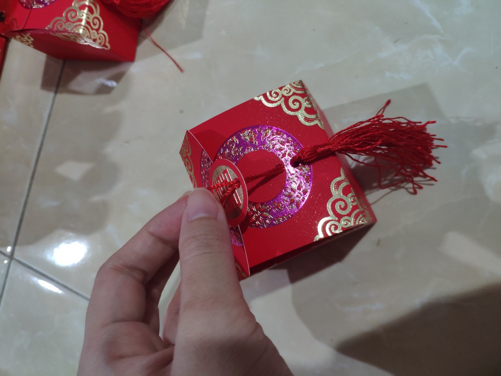 Kotak Permen Rumbai / Kotak Permen Wedding / Souvenir Wedding Shuang Xi / Sangjit