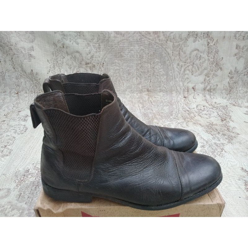 zaraman chelsea leather boots size 44 second original