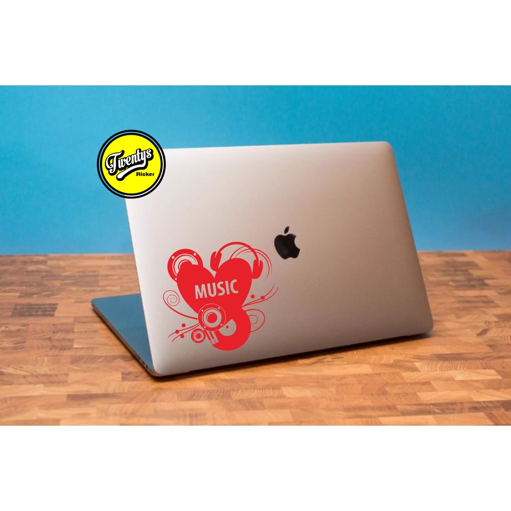 

STIKER LAPTOP STIKER LOVE MUSIC AKSESORIS LAPTOP CUTTING STICKER