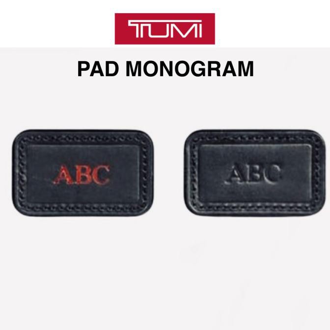 -SIAP KIRIM- TUMI PAD MONOGRAM REPLACEMENT - TUMI PATCH EMBOSSED REPLACEMENT