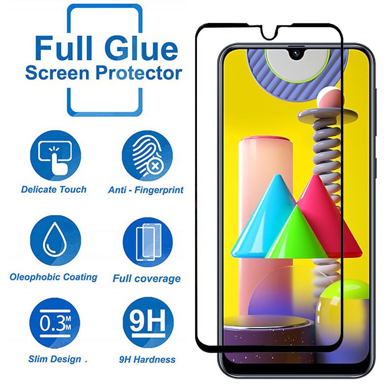 Tempered glass 5d full lem SAMSUNG M31 BLACK / HITAM