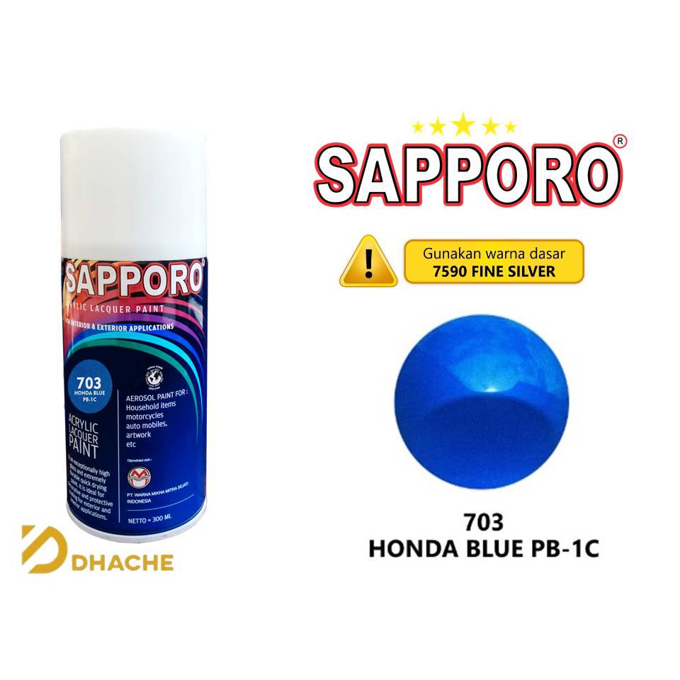 Sapporo Spray 703 Honda blue PB1C / candy blue / Biru Kendi 300cc