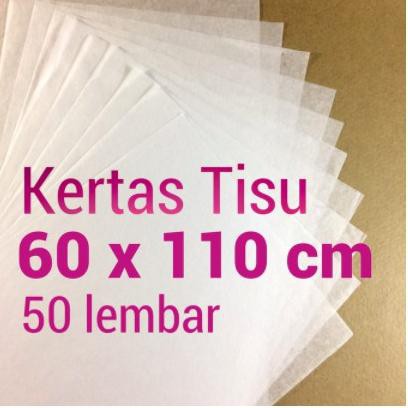 

Jaman Now.. kertas tisu bungkus tipis baju sepatu garmen transparan kertas 50 lembar by tat tet tot