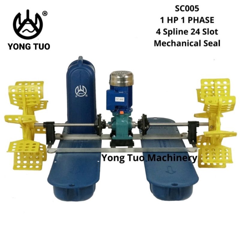 Kincir Air Tambak Yong Tuo SC005 1 HP 1 Phase Mechanical Seal Aerator