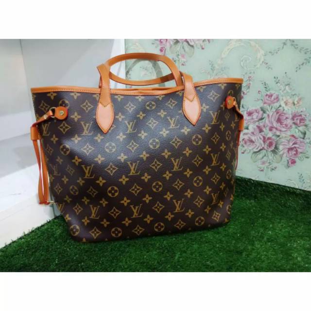 SET TOTEBAG LV NEVERFULL WITH LONG WALLET FREE BOX LV EXCLUSIVE