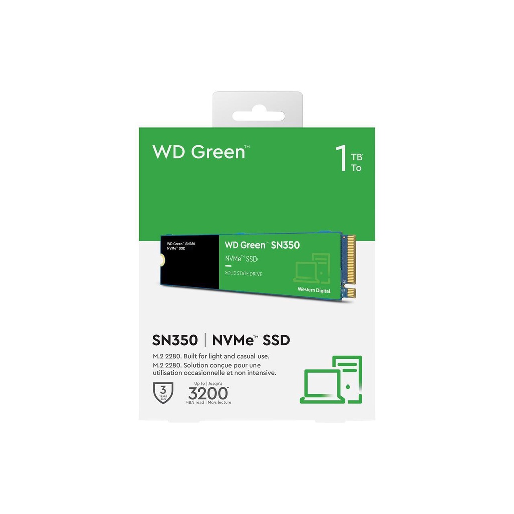 WD SSD GREEN 1TB NVME M.2 2280 PCIE SN350