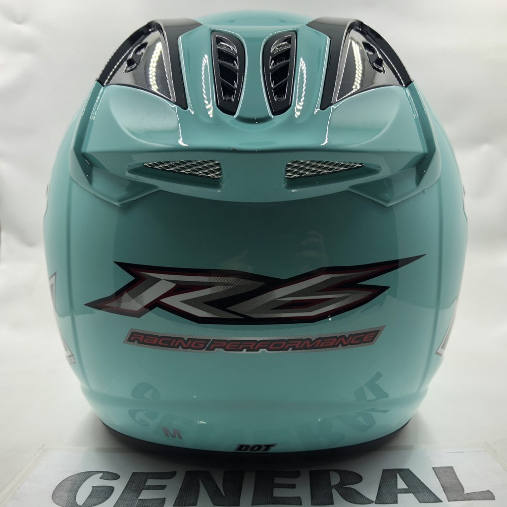 GOYANG HARGA;; Helm NHK R6 Solid Light Tosca Biru Tosca Half Face 100%ORIGINAL