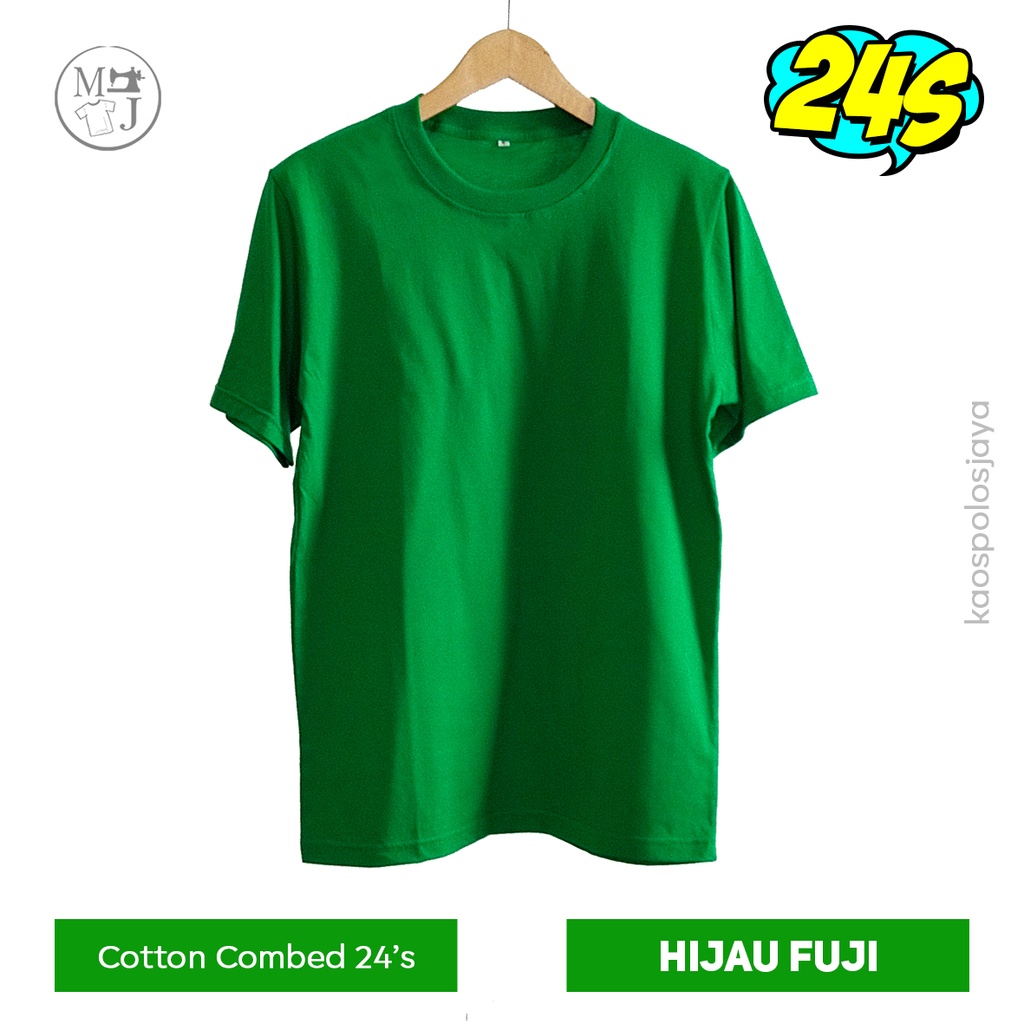 Kaos Polos Hijau Fuji / Kaos Oblong Unisex / Kaos Cotton Combed 24s