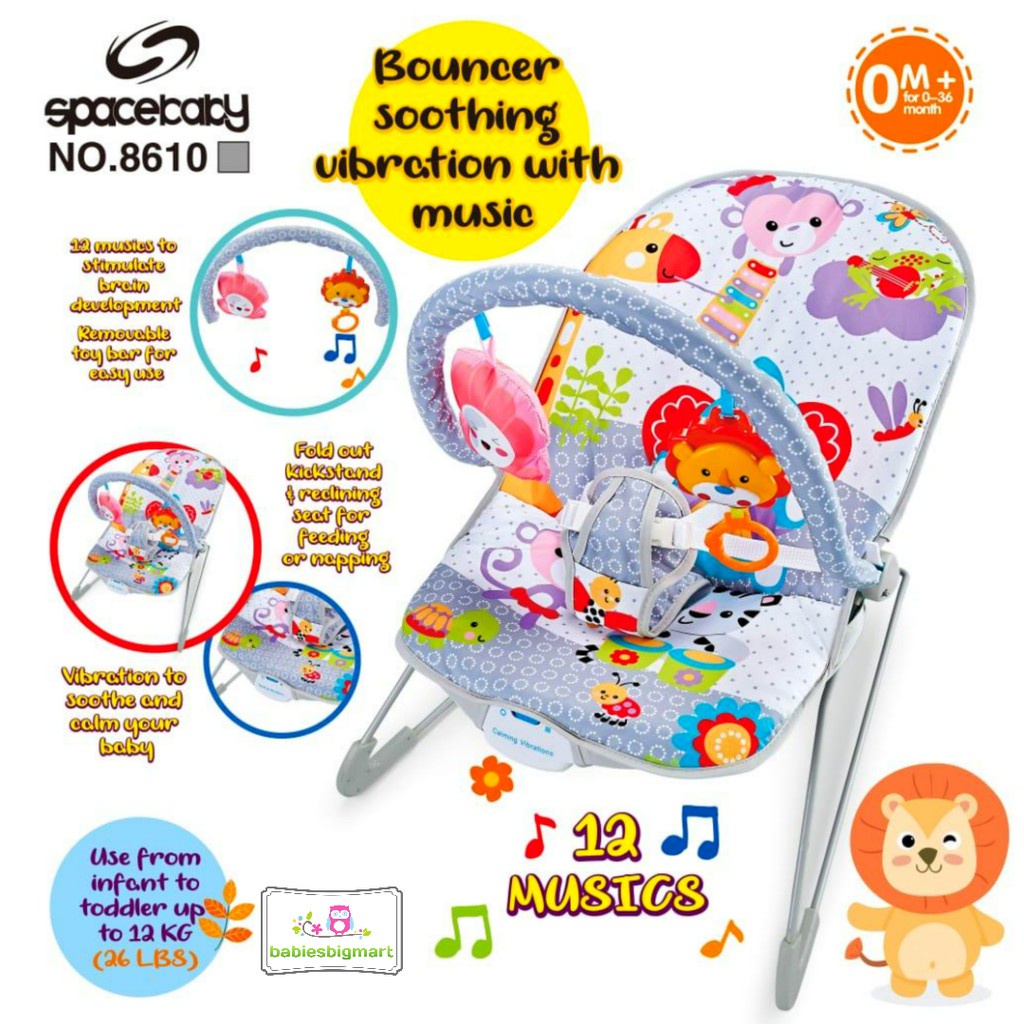 Space Baby Bouncer Soothing Vibration with Music / Ayumam Bayi / Bouncer Bayi