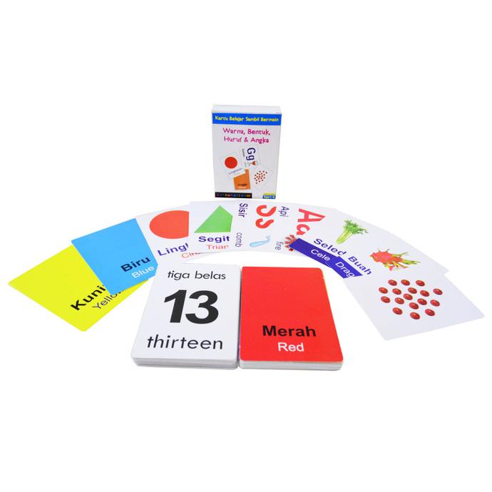FlashCard Paket 320 Kartu - 5 Seri Indonesia, Inggris (Kartu Bayi)