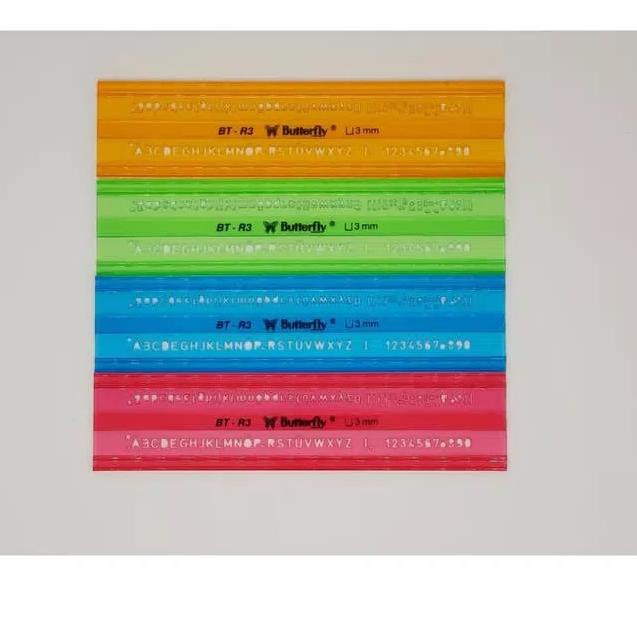 

[PRODUK IKDDQ] Butterfly Penggaris BT-R3 / MAL HURUF 3MM PPE