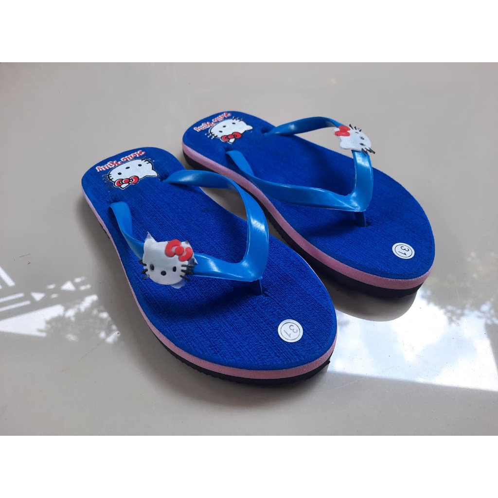 SANDAL PEREMPUAN HELLO KITTY PLAT TERBARU