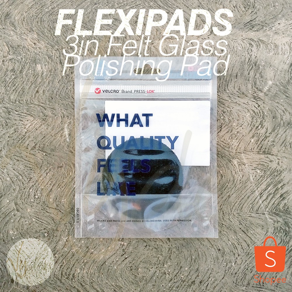 FLEXIPADS Felt Glass Polishing Pad 3inch 46008 Made UK Pad Poles Kaca Baret