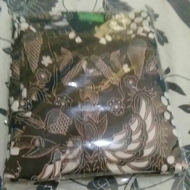 Batik Solo Gurdo Kawung Mocca Kemeja Pria Katun Halus Sragenan Full Furing