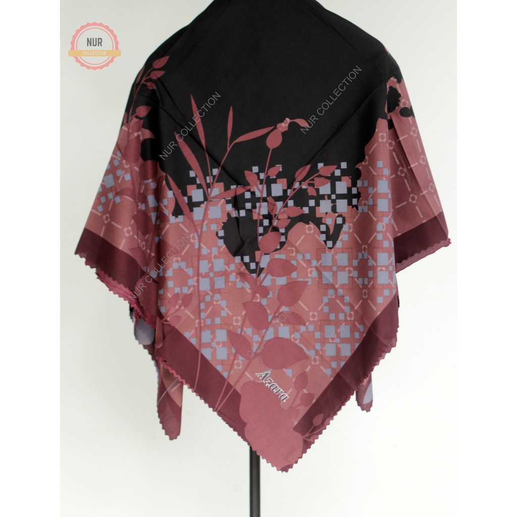 Jilbab Motif Segi Empat Lasercut Azara Fashion Muslim