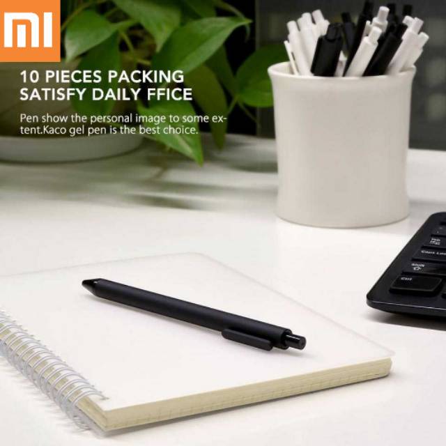 

10 PCS Xiaomi Mijia Kaco Signing Gel Ink Pen Pena Hitam