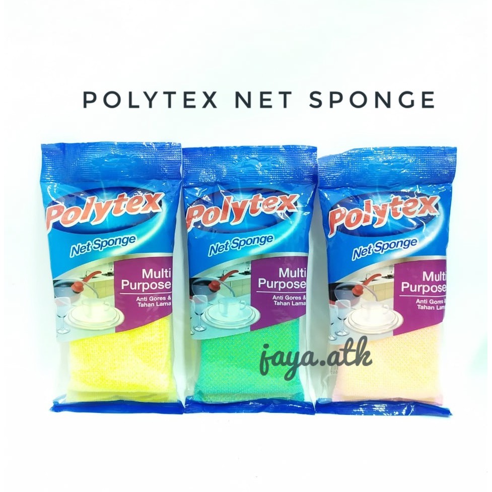 SPONS BUSA CUCI PIRING SABUT CUCI PIRING POLYTEX NET SPONGE SERBAGUNA ANTI GORES