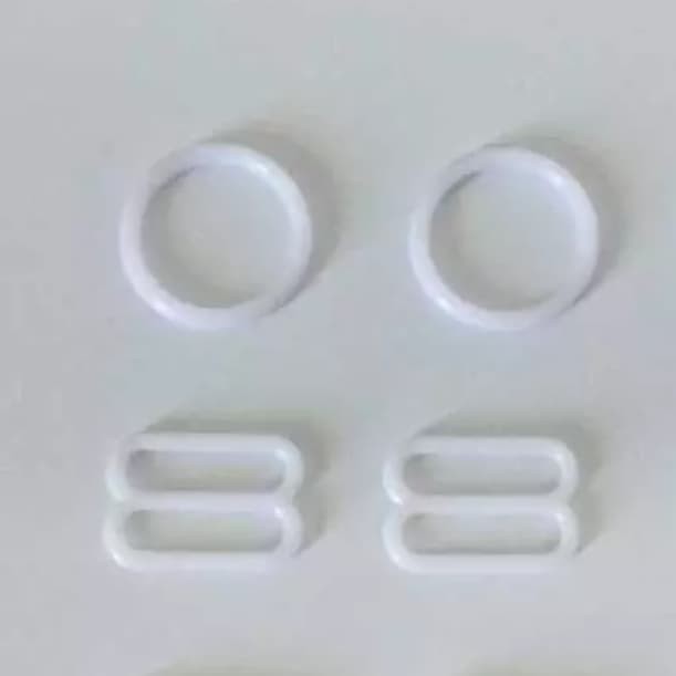 Gesper Ring BH Bra Slider ukuran 8mm 0.8cm - PUTIH