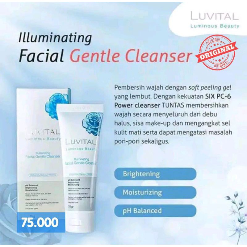 LUVITAL Facial Cleanser Sabun Pembersih Wajah Kulit Terasa Segar/Halus