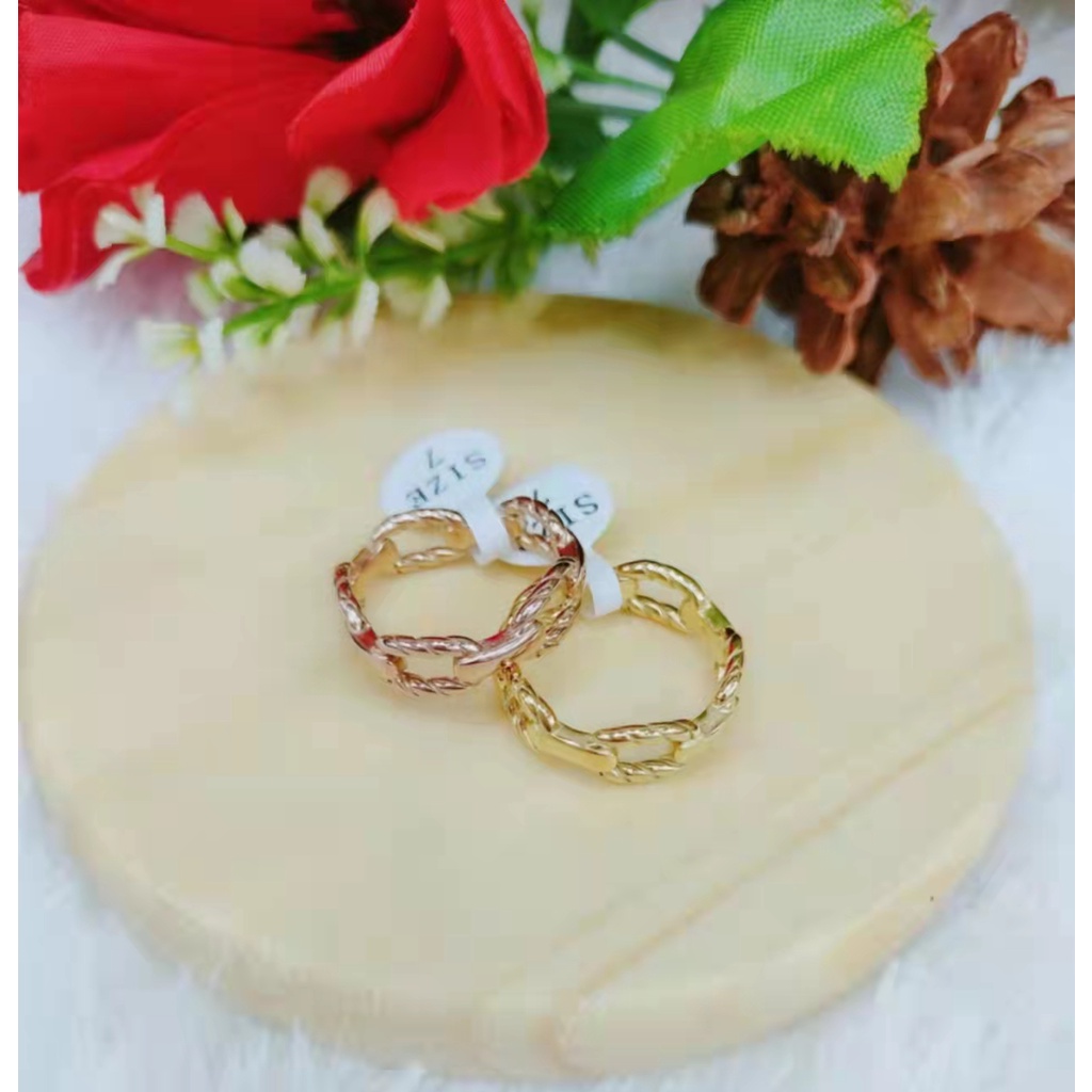 Cincin Titanium Polos Perhiasan Fashion A-C