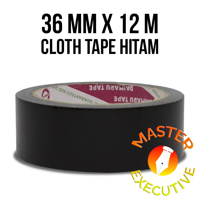 [Roll] Daimaru Lakban Kain Hitam 1.5 inch / Cloth Tape 36 mm x 12 meter