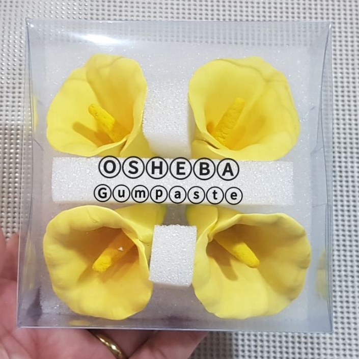 

osheba gumpaste bunga CALLA kecil warna kuning