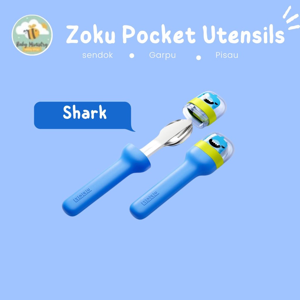 Zoku Pocket Utensils - Alat Makan Anak Sendok, Garpu, Pisau, Alat Makan Anak Berkarakter