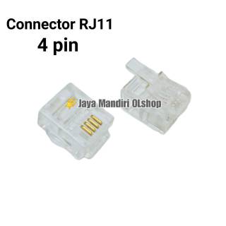 Connector RJ11 4 pin - Jack Konektor Telepon RJ11 4PIN - Pin Telepon RJ 11