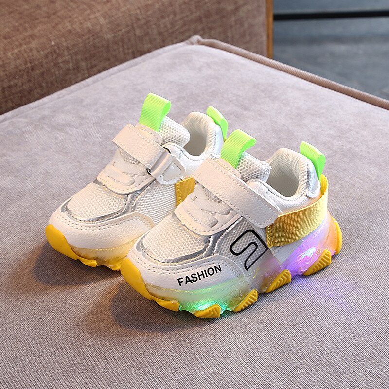 Sepatu Sneaker Anak Perempuan - Sepatu Anak Laki Laki Ultra Light Super LED Sport Import 015 Running Shoes