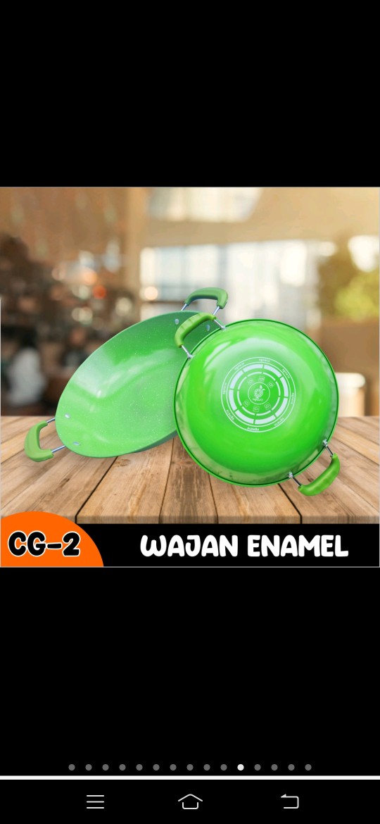 Wajan Enamel Marbel Anti Lengket Warna Size 34cm Kode Cg2 Homeliving