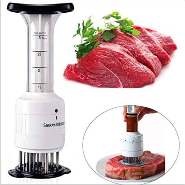 MARINADE MEAT INJECTOR MEAT TENDERIZER NEEDLE STAINLESS STEAK