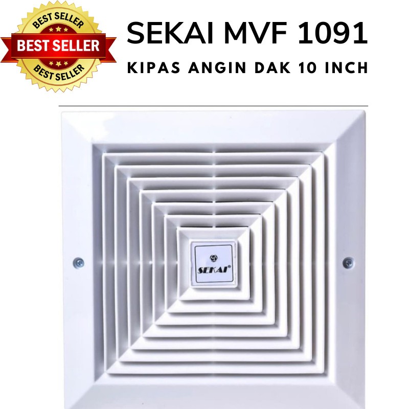 Kipas Angin Hisap Dak Ventilasi Plafon Exhaust Fan Sekai MVF-1091 10In 10 Inch Ventilating Fan