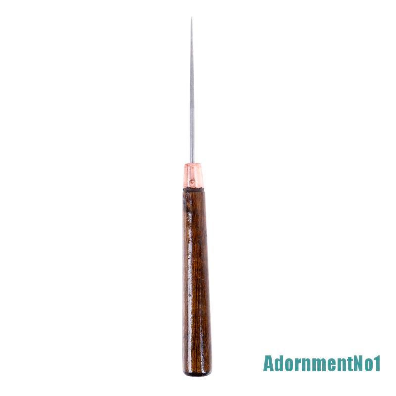 (AdornmentNo1) Jarum Awl Gagang Kayu Untuk Kerajinan Kulit DIY