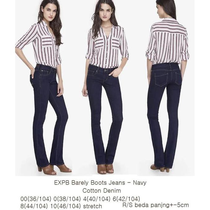 SALE PROMO EXPRESS Barely Boots Jeans Navy Celana Panjang Wanita Branded Murah CUCI GUDANG