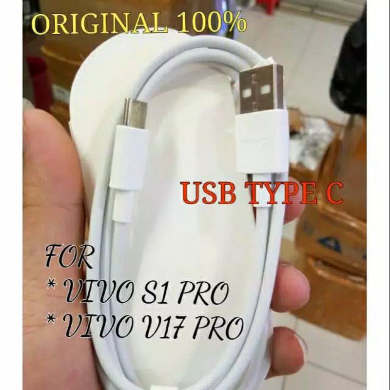 ORIGINAL KABEL DATA VIVO FAST CHARGING USB TYPE C ORIGINAL V17 PRO S1 PRO