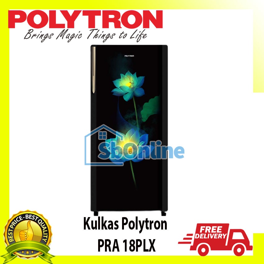 POLYTRON Kulkas 1 Pintu Belleza Varia 180 Liter - PRA 18PLX