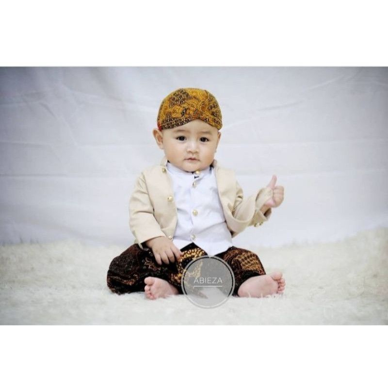 Ovj Anak Unik/Baju Adat Jawa/Setelan Anak/beskap newborn/beskap bayi murah/beskap anak murah