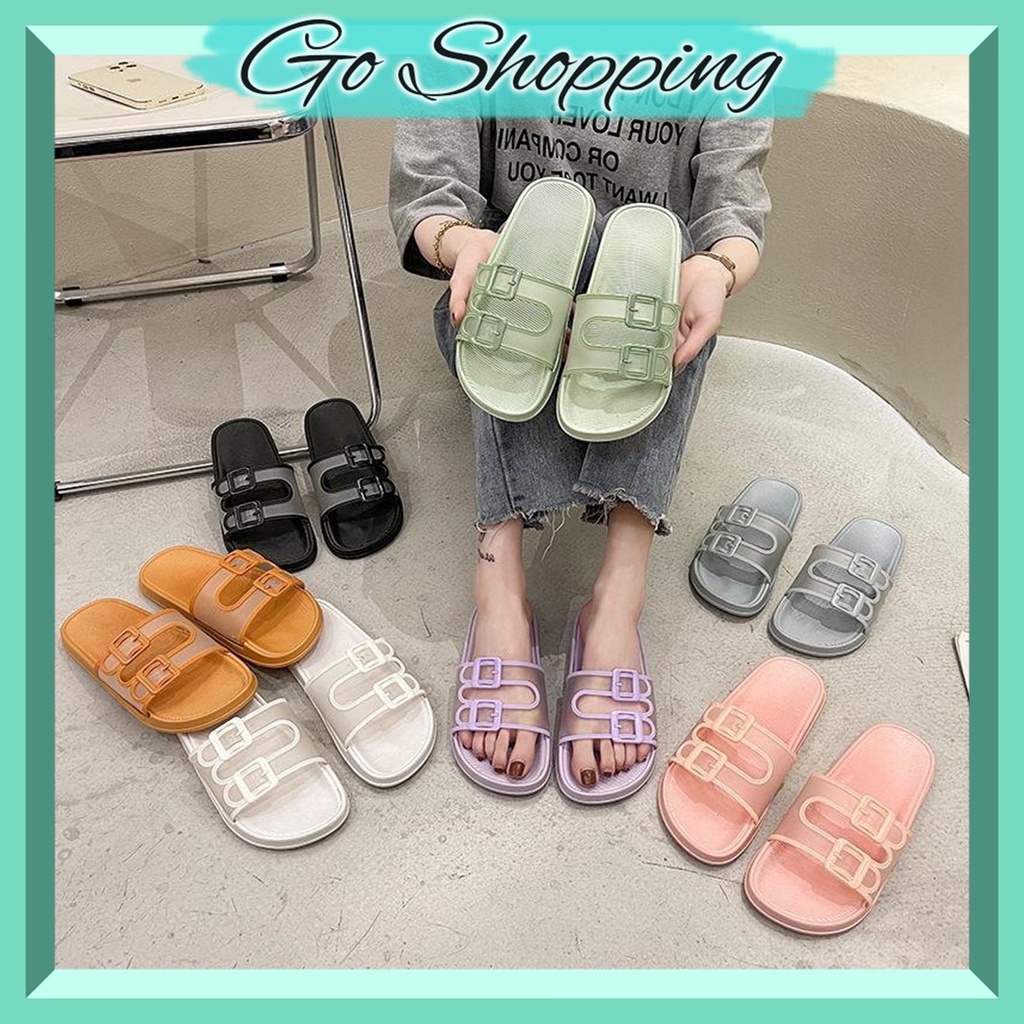 GO! SW637 Sandal Wanita Karet Jelly Belance Wanita Import sendal Slop EVA Empuk Anti Licin cod