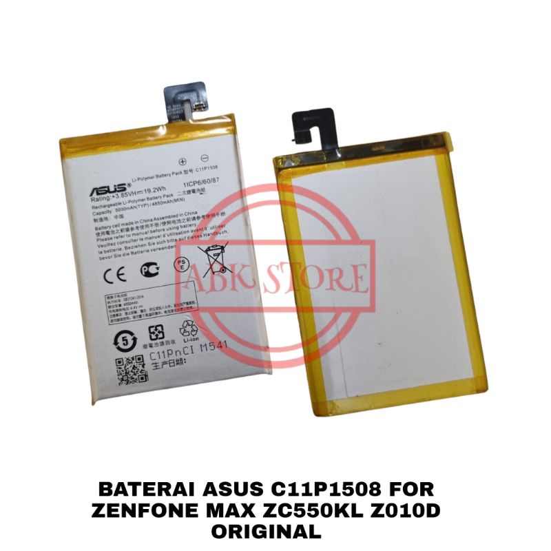 BATERAI BATTERY ASUS C11P1508 FOR ZENFONE MAX ZC550KL Z010D BATRE ORIGINAL