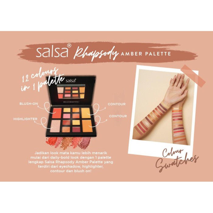 SALSA RHAPSODY PALETTE EYESHADOW - EYESHADOW PALETTE SALSA 12 WARNA - hmfot