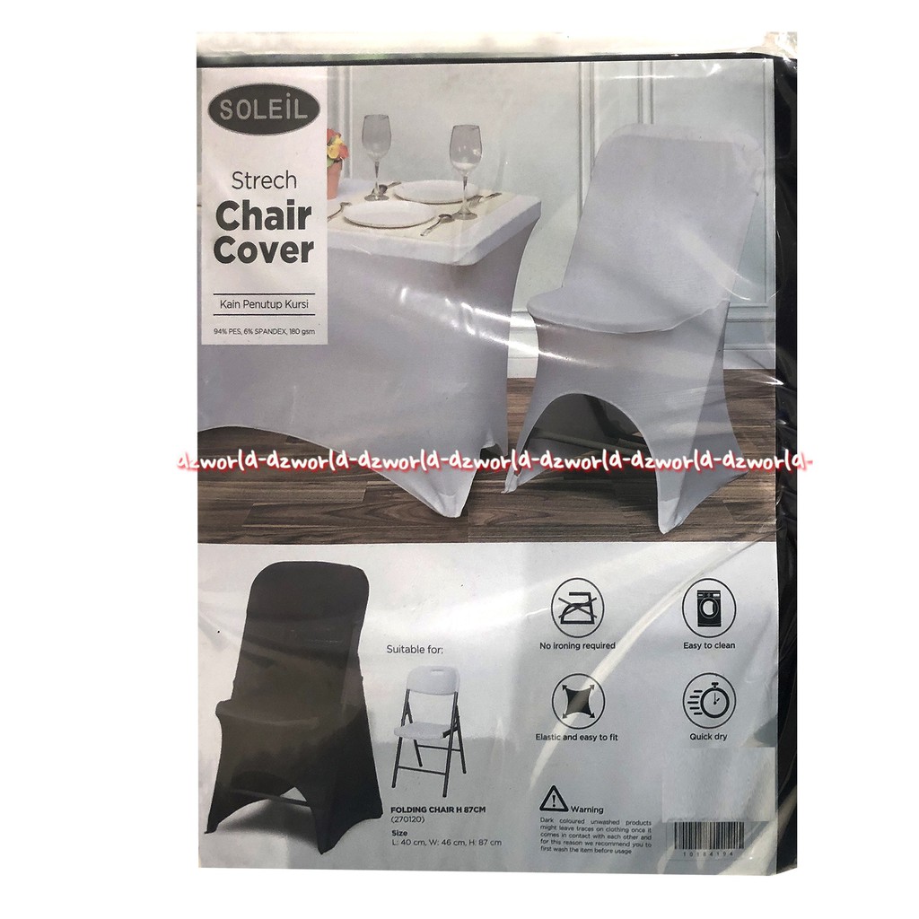 Soleil Chair Strech Cover Kursi Lipat Sarung Kursi Penutup Kursi 40x46x87CM