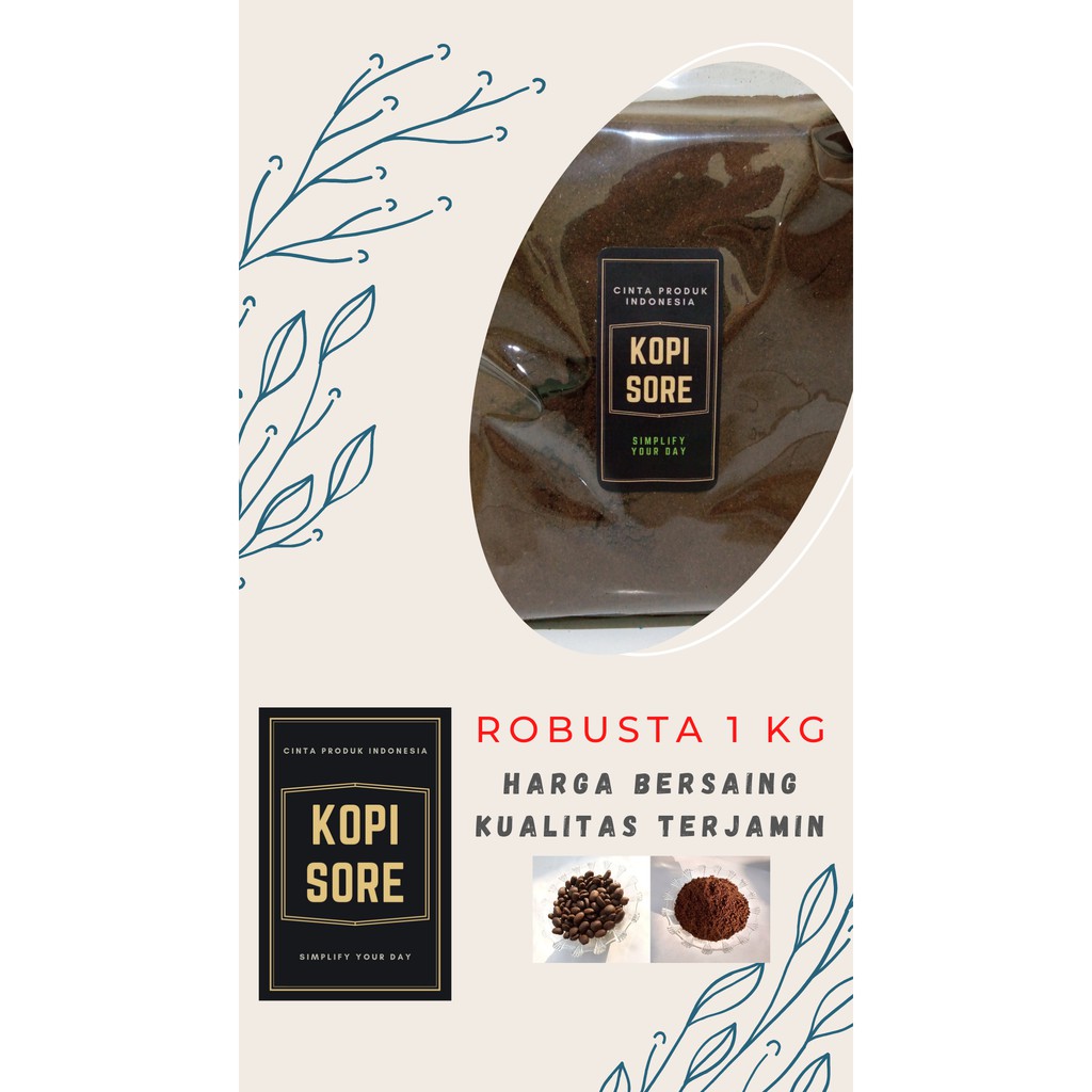 

Kopi Bubuk 1 Kg / Kopi Bubuk Harum / Kopi Sore / Kopi Robusta / Kopi Robusta super