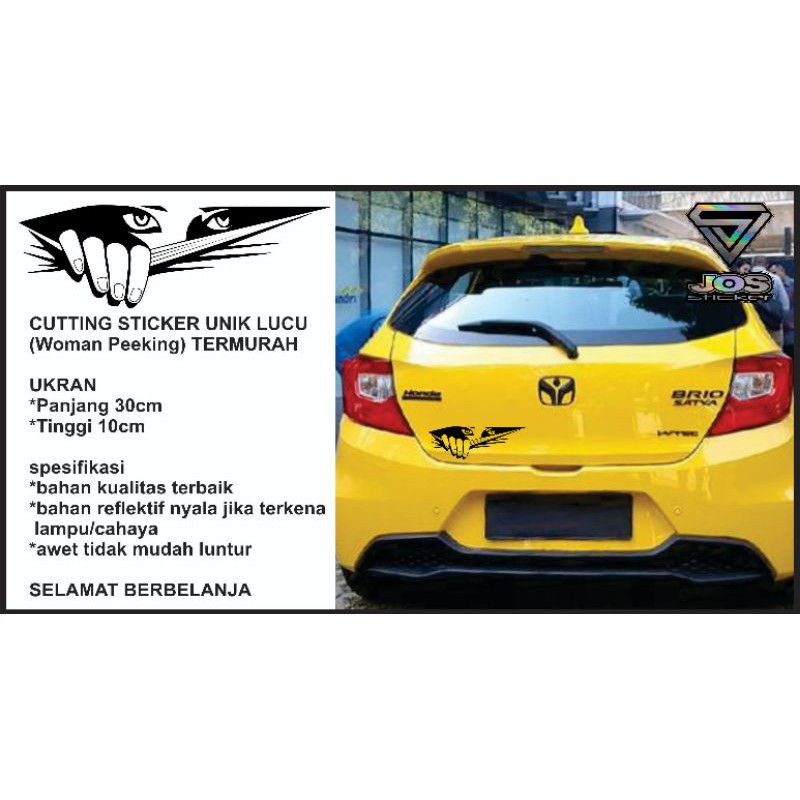 

TERMURAH CUTTING STICKER UNIK LUCU (woman peeking)