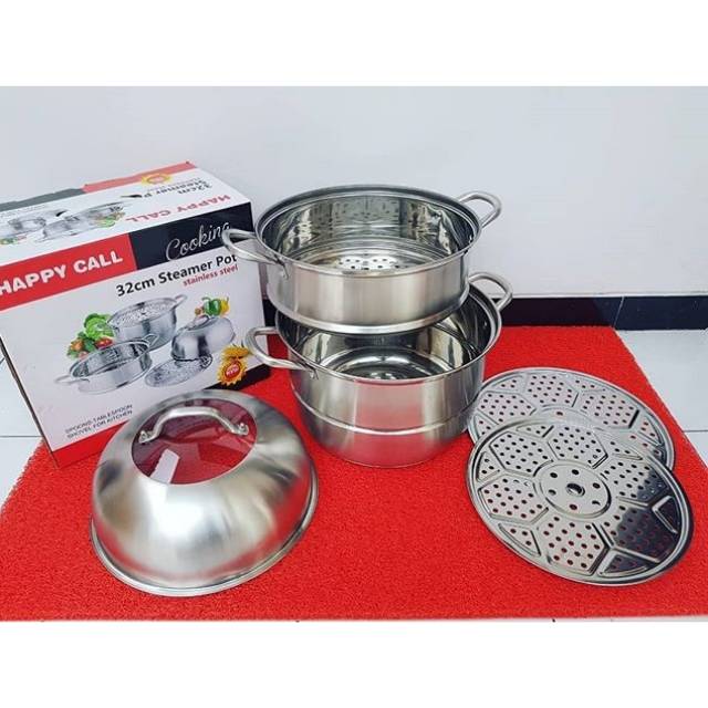 STEAMER POT HAPPYCALL HAPPY CALL 32CM PANCI STAINLESS DANDANG KUKUSAN