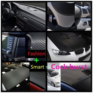 Stiker Vinyl Film Motif Carbon Fiber 4d Ukuran 50x152cm Untuk