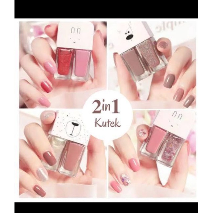 kutek gel nail Polish 2in1 Korea kutek import cute